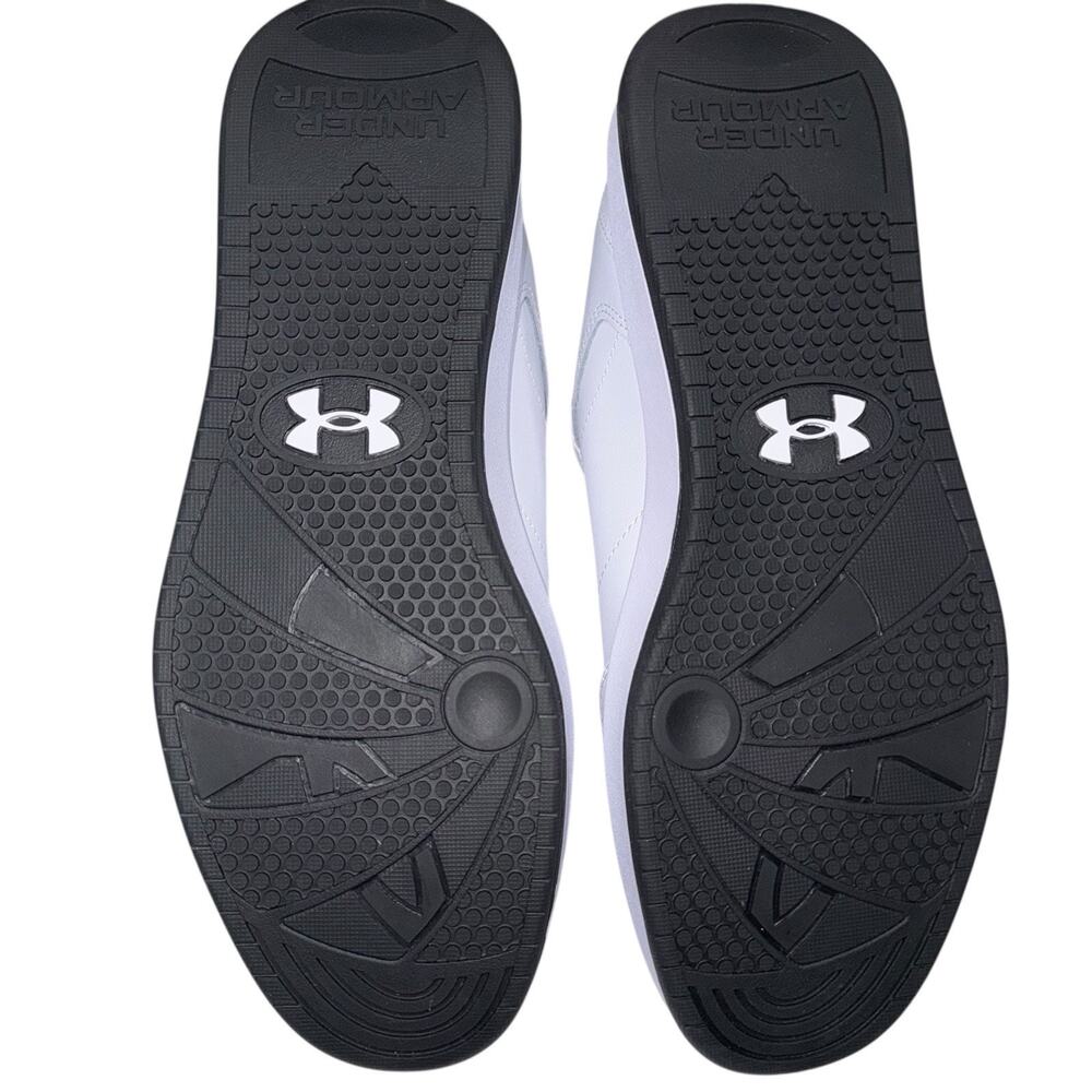 Under Armour UA Official White Men's Leather Sneakers Size/ 10 - Picture 14 of 16